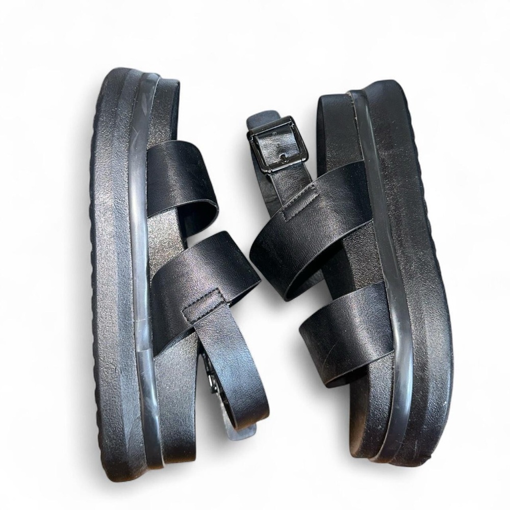 BAMBOO Black Platform Sandals